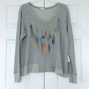 Wilt Grey Heather Long Sleeve French Terry Sweatshirt